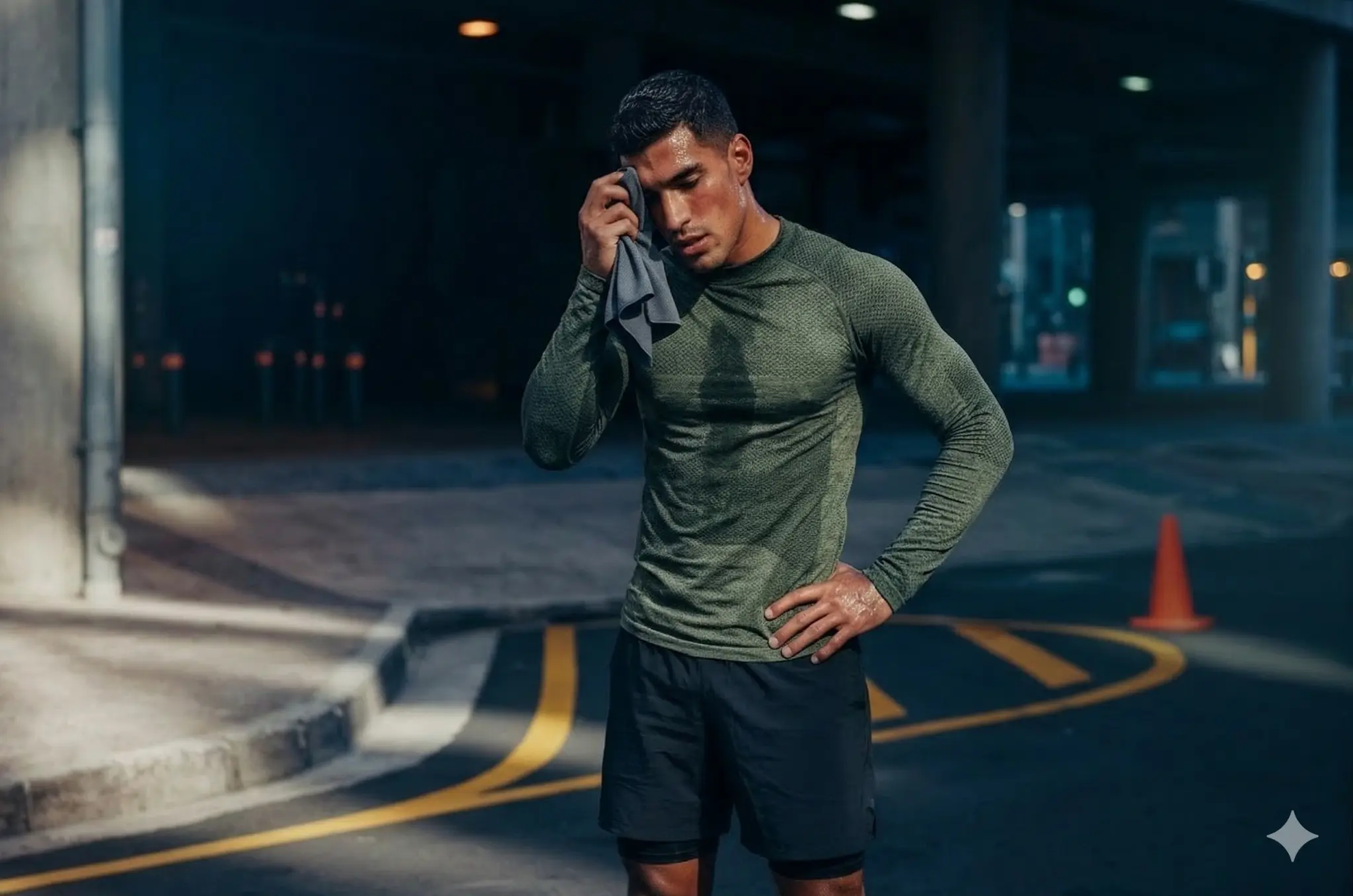 Sweat and moisture loss during training